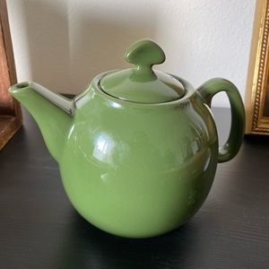 small green teapot
